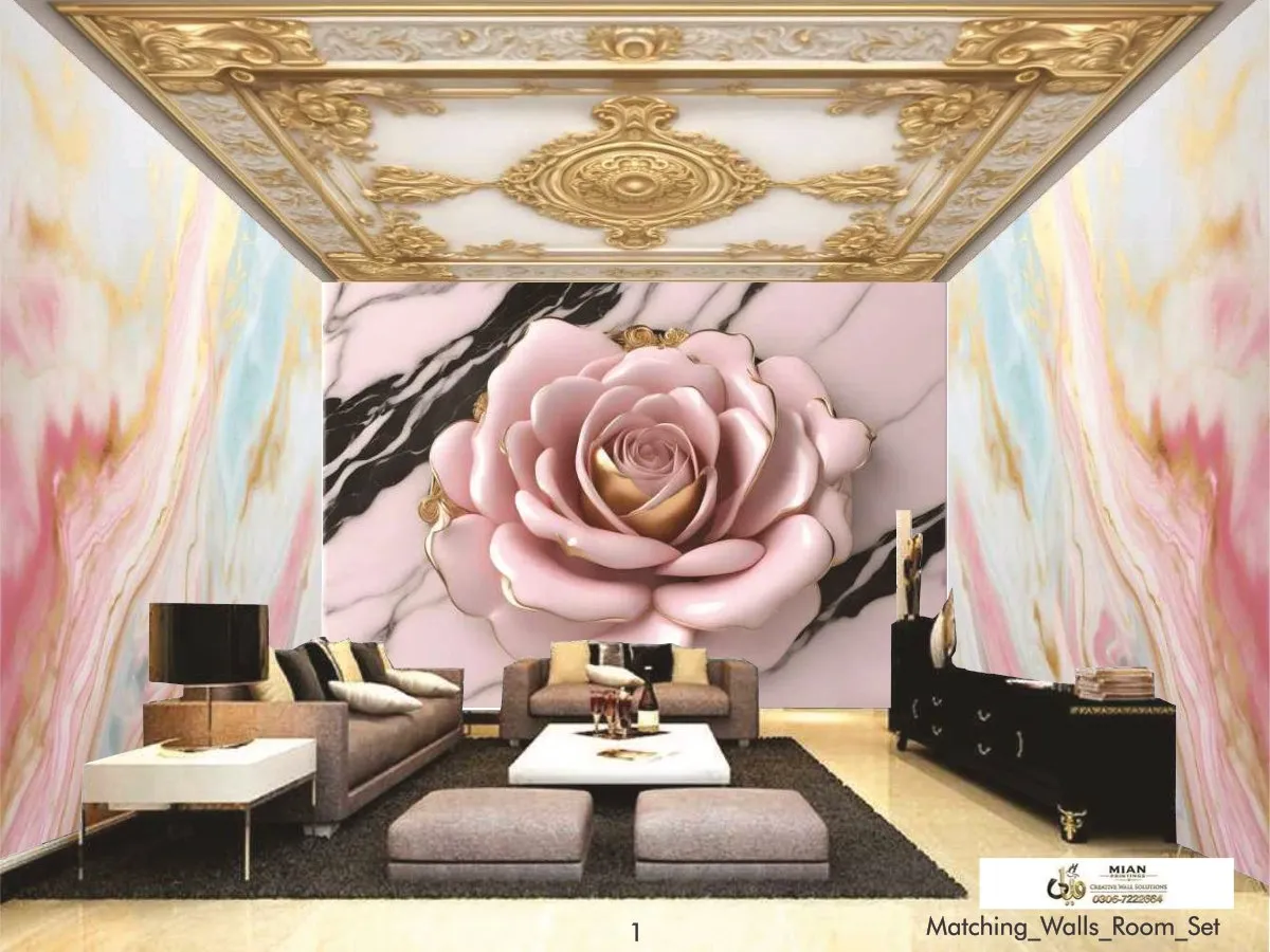 Matching Room Collection wallpaper design sample from Mian Printing