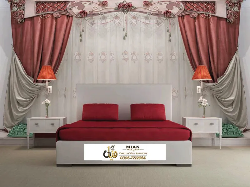 Premium Bedroom Designs wallpaper design sample from Mian Printing