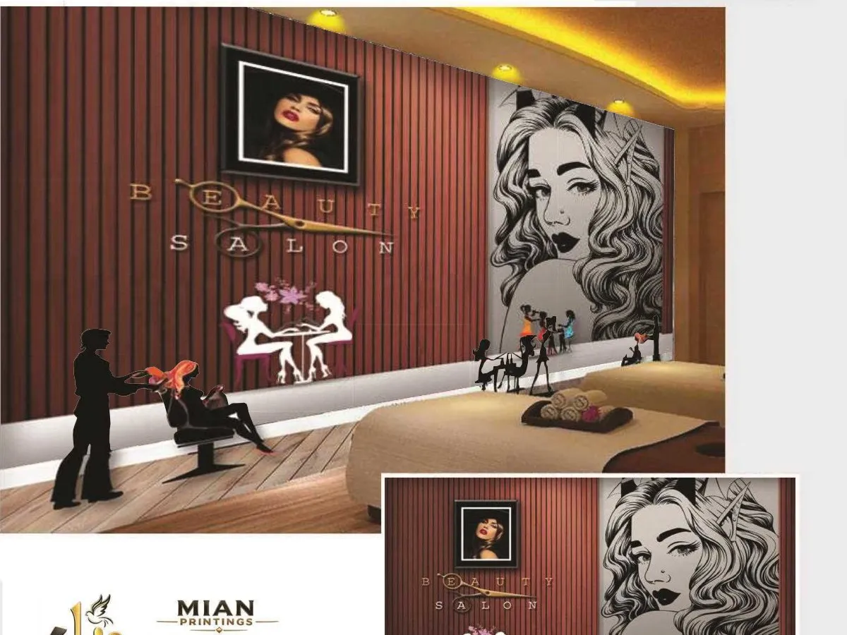 Saloon Wallpapers wallpaper design sample from Mian Printing