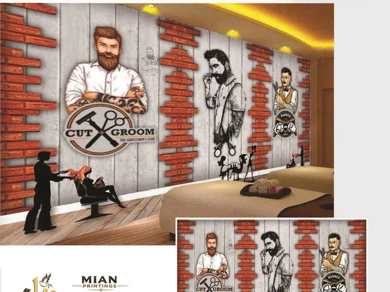 Saloon Wallpapers design 1 wallpaper from Mian Printing