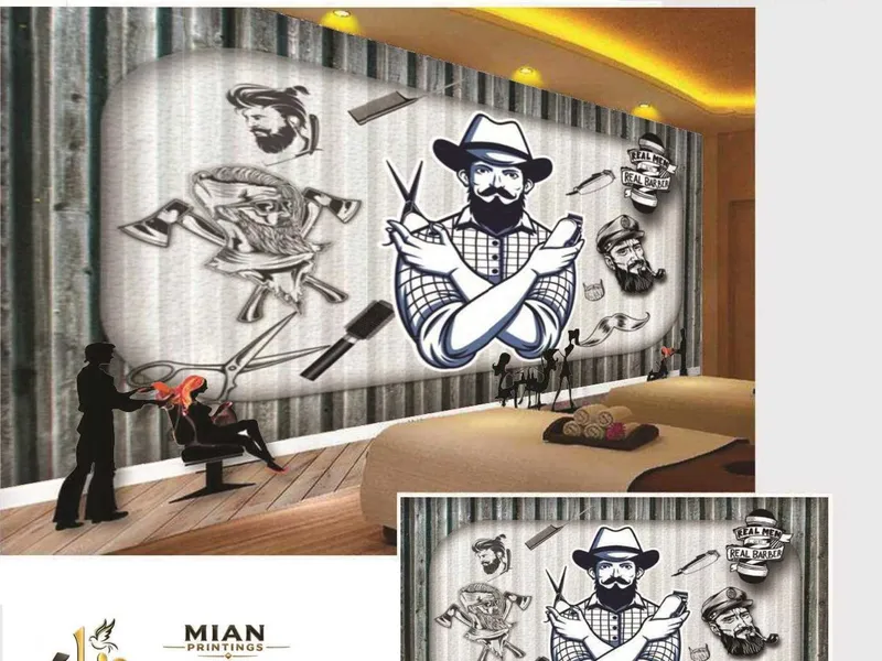 Saloon Wallpapers design 4 wallpaper from Mian Printing